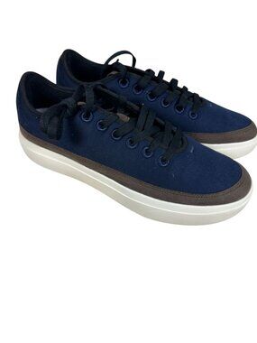Allbirds Mens Navy & Brown Lace-Up Sneakers 12 White Sole Durable Lightweight